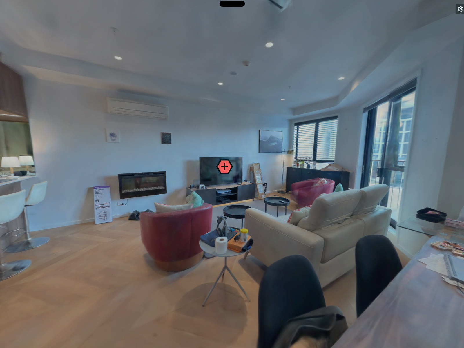 City apartment, seen in the walkthrough